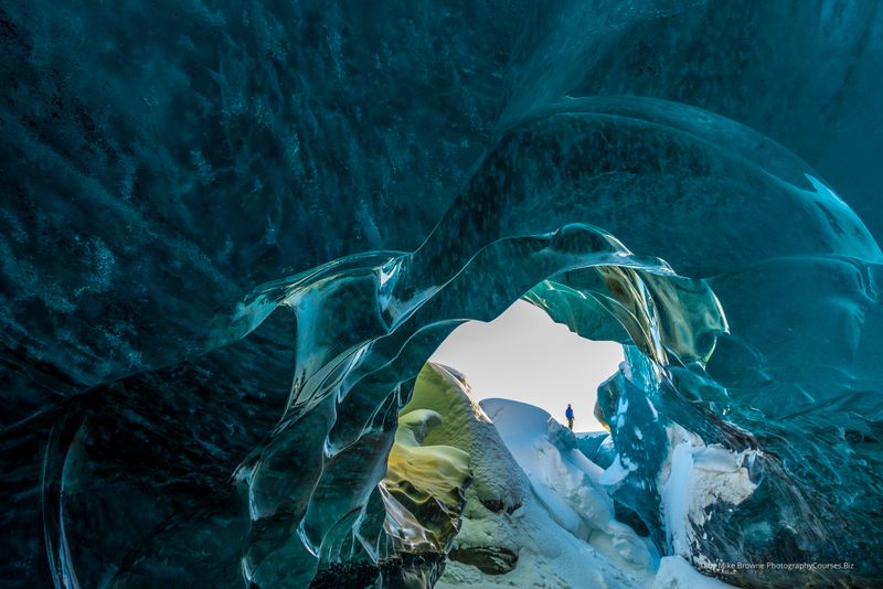 Ice Cave in a Glacier